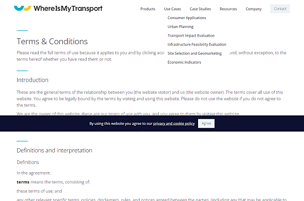 WhereIsMyTransport-Terms and Conditions