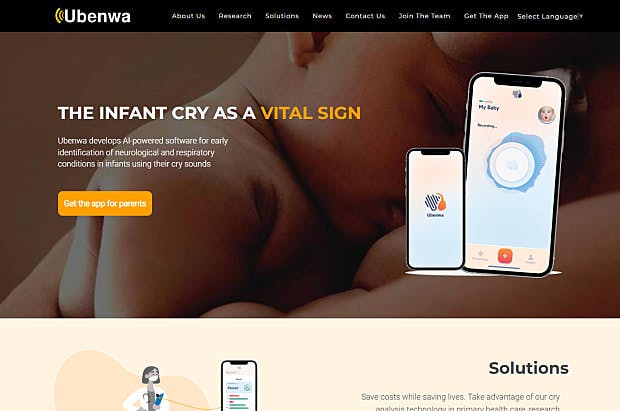 Ubenwa Health -Homepage & Landing page