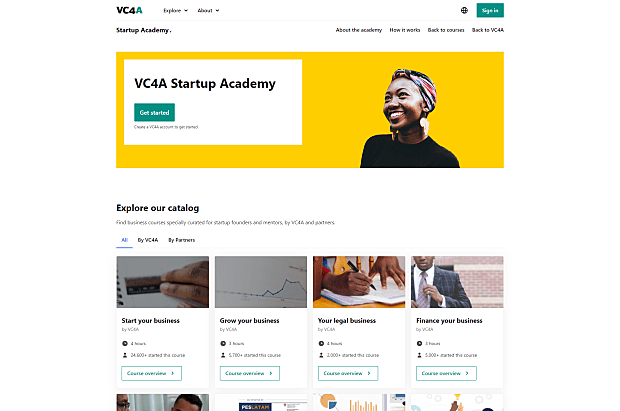 Vc4a-Homepage & Landing page