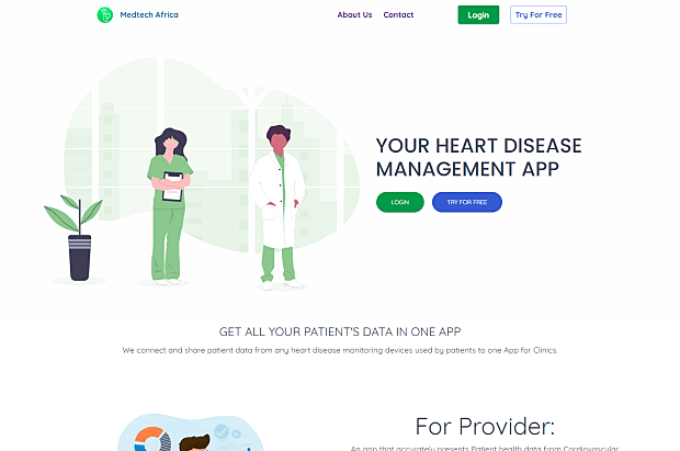 MedTech-Homepage & Landing page