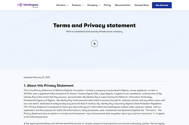 Identitypass-Privacy Policy