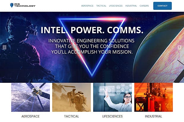 IRIS technologies -Homepage & Landing page