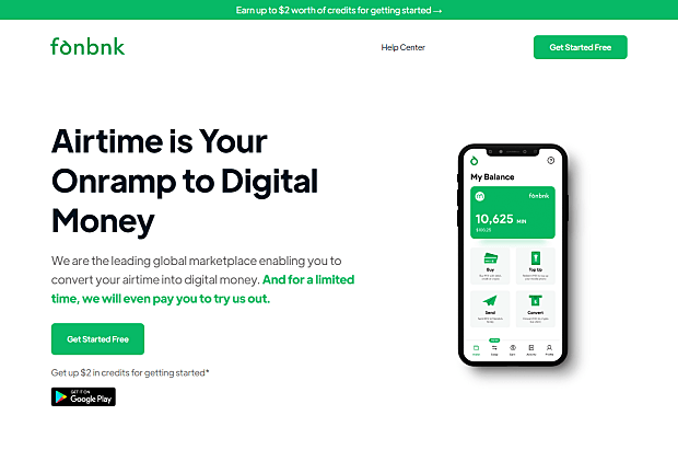 Fonbnk-Homepage & Landing page