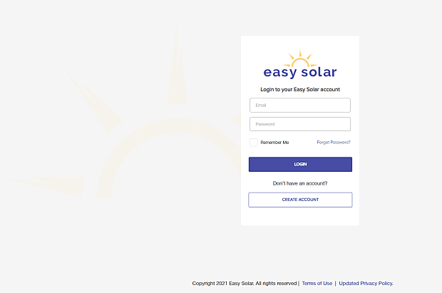 Easy Solar -Login & Sign in
