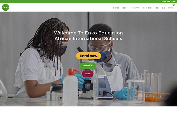 Enko Education -Homepage & Landing page