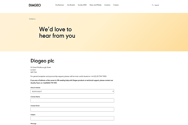 Diago-Contact us