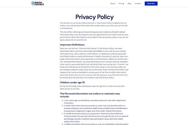 Doctor connect-Privacy Policy