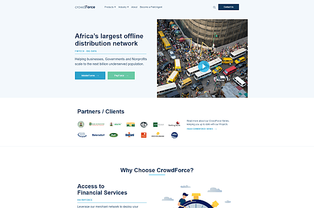 Crowd Force -Homepage & Landing page