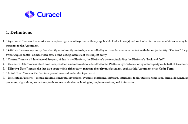 Curacel-Terms and Conditions