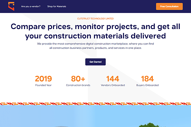 Cutstruct-Homepage & Landing page
